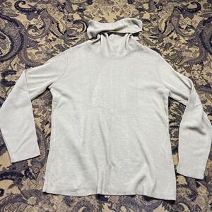 Vtg 80s Devon Turtleneck Long Sleeve Top Womens Size XL Tan